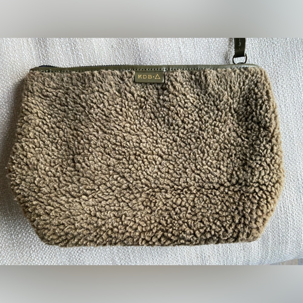 Kelsi Dagger KDB Bag Sherpa Green Pouch Faux Fur Clutch